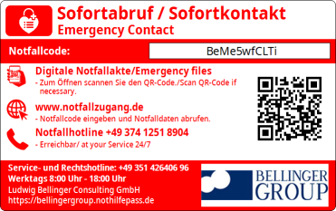 NotHilfePass Rückseite